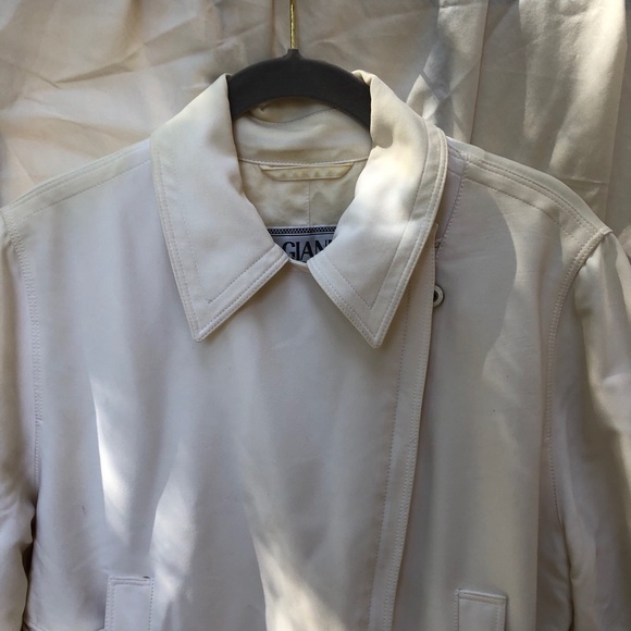 VINTAGE VERSACE White Zip Up Jacket - Picture 8 of 12